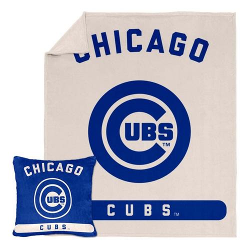 Logo Brands Chicago Cubs Luxe Blanket & Pillow Set - Primary Image