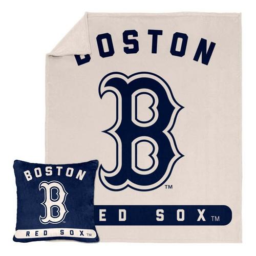Logo Brands Boston Red Sox Luxe Blanket & Pillow Set - Primary Image