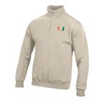 Gear For Sports Miami Hurricanes Logo Big Cotton Long Sleeve 1/4 Zip - Thumbnail 1 of 2
