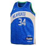 Nike Kids' Milwaukee Bucks Giannis Antetokounmpo #34 2023 City Edition Jersey - Thumbnail 3 of 3