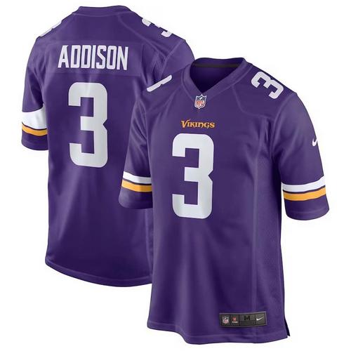 Nike Minnesota Vikings Jordan Addison #3 Game Jersey - Primary Image