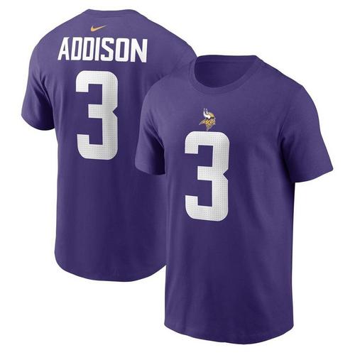 Nike Minnesota Vikings Jordan Addison #3 Name & Number T-Shirt - Primary Image