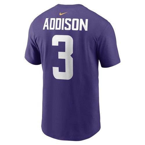 Nike Minnesota Vikings Jordan Addison #3 Name & Number T-Shirt - Primary Image