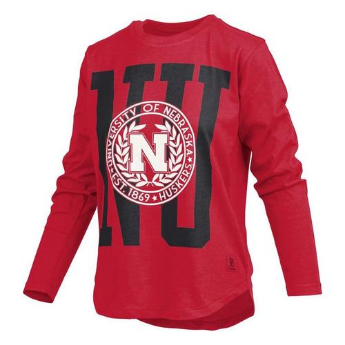 Pressbox Women's Nebraska Cornhuskers Emmett Long Sleeve T-Shirt - Primary Image