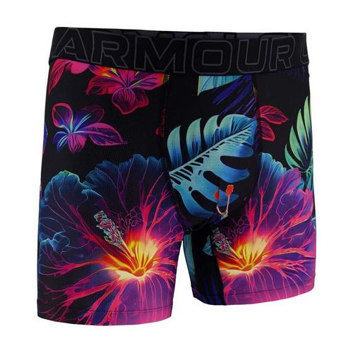 Men's Under Armour Performance Tech Mesh Printed 6" Boxer Briefs - Primary Image
