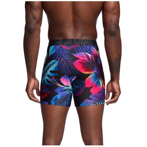 Men's Under Armour Performance Tech Mesh Printed 6" Boxer Briefs - Primary Image