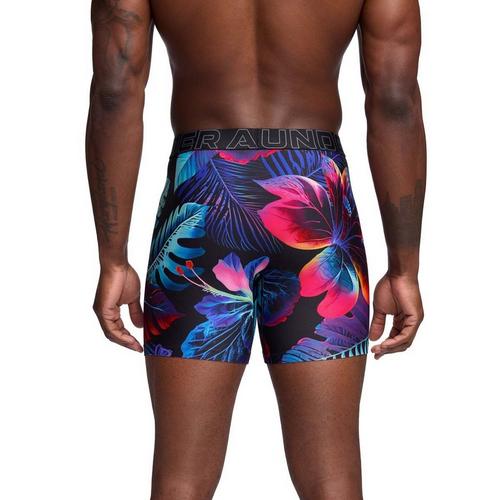 Men's Under Armour Performance Tech Mesh Printed 6" Boxer Briefs - Primary Image