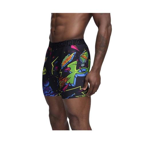 Men's Under Armour Performance Tech Mesh Mountain Dew Printed 6" Boxer Briefs - Primary Image