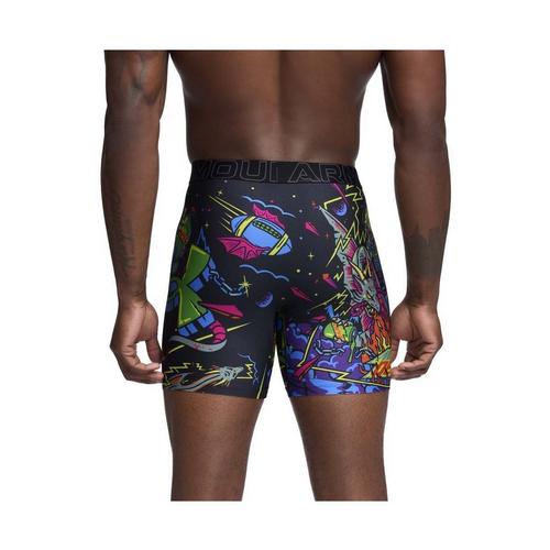 Men's Under Armour Performance Tech Mesh Mountain Dew Printed 6" Boxer Briefs - Primary Image