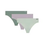 Women's Under Armour Pure Stretch No Show 3 Pack Thong - Thumbnail 1 of 5