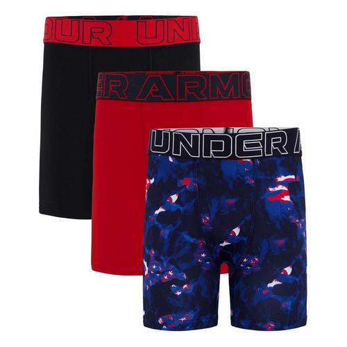 Boys' Under Armour Performance Printed 3 Pack Boxer Briefs - Primary Image