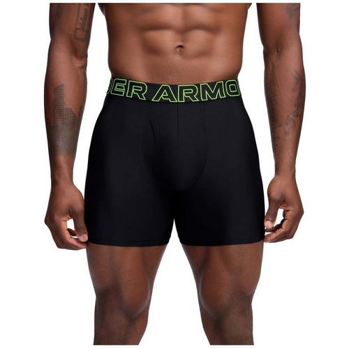 Men's Under Armour Performance Tech Mesh 6" 3 Pack Boxer Briefs - Primary Image