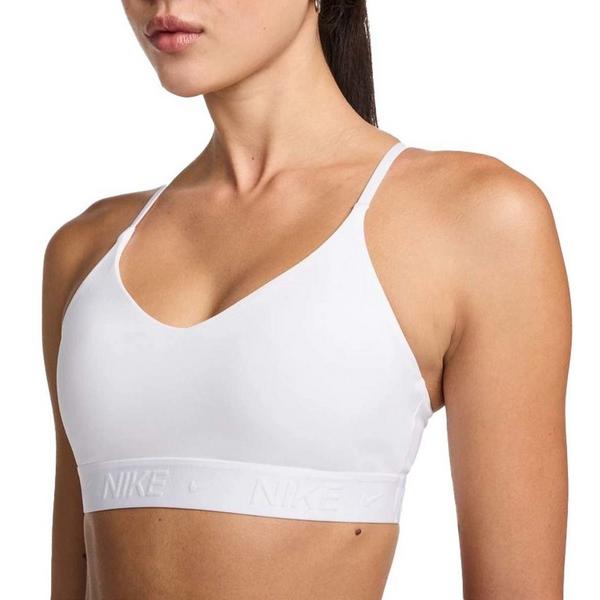 Women's Nike Indy Light Support Sports Bra Small White Stone Mauve
