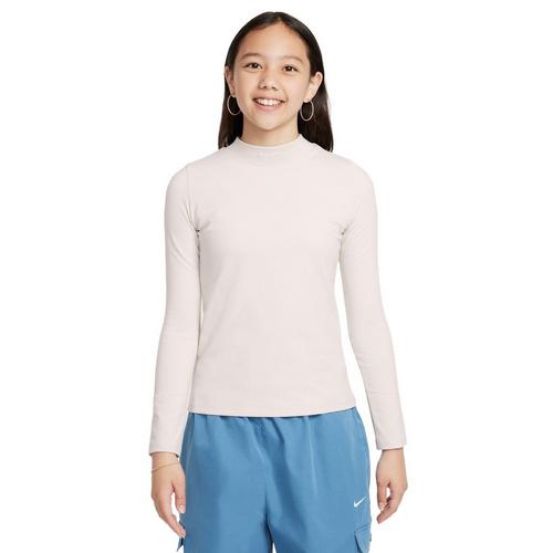 Girls' Nike Sportswear Long Sleeve Mock Neck T-Shirt - Primary Image