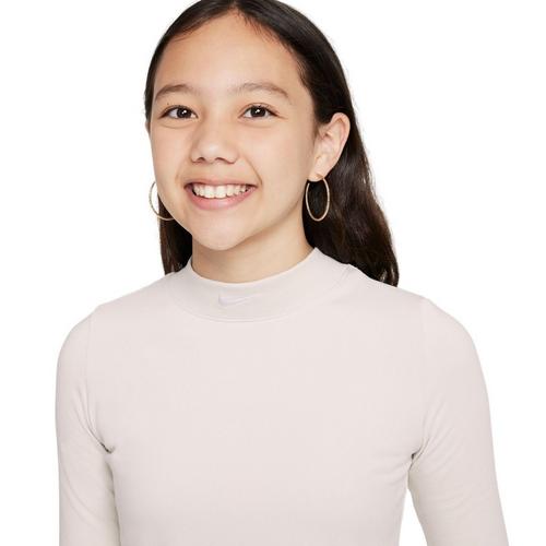 Girls' Nike Sportswear Long Sleeve Mock Neck T-Shirt - Primary Image