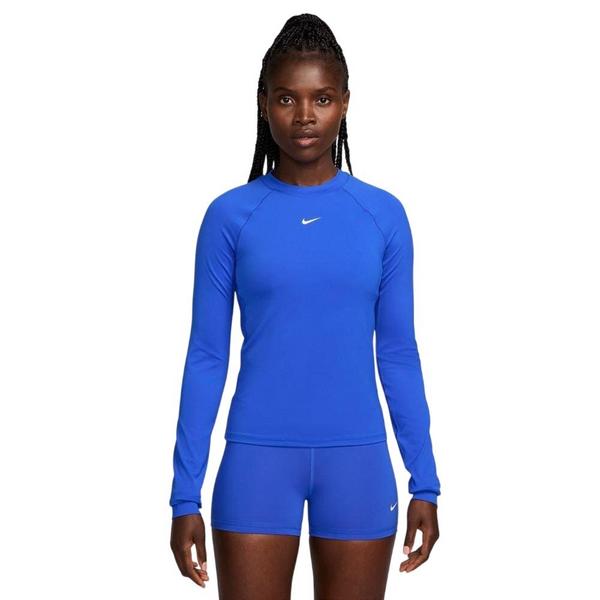 Women's Nike Pro Dri-FIT Long Sleeve Shirt Small Hyper Royal/White