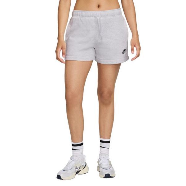 Women's Nike Sportswear Club Fleece Mid Rise Lounge Shorts XLarge Birch Heather/Black