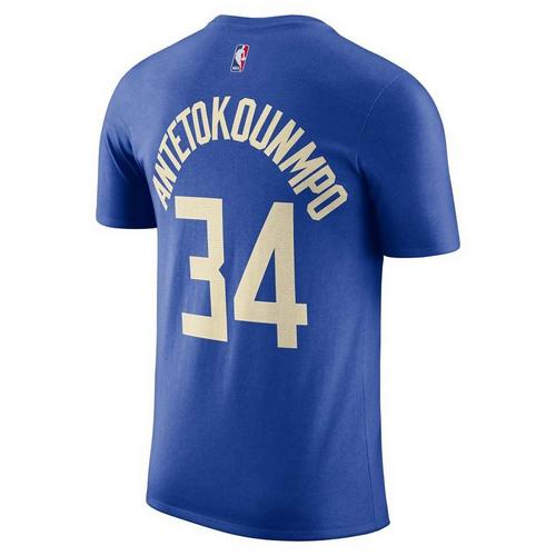 Nike Milwaukee Bucks Giannis Antetokounmpo #34 2024 City Edition Name & Number T-Shirt - Primary Image