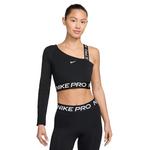 Women's Nike Pro Shine Long Sleeve One Shoulder Shirt - Thumbnail 1 of 3