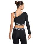 Women's Nike Pro Shine Long Sleeve One Shoulder Shirt - Thumbnail 2 of 3