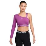 Women's Nike Pro Shine Long Sleeve One Shoulder Shirt - Thumbnail 1 of 3