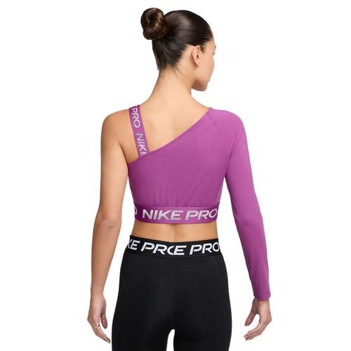 Women's Nike Pro Shine Long Sleeve One Shoulder Shirt - Primary Image