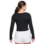 Women's Nike One Fitted Long Sleeve Scoop Neck T-Shirt - Thumbnail 2 of 3