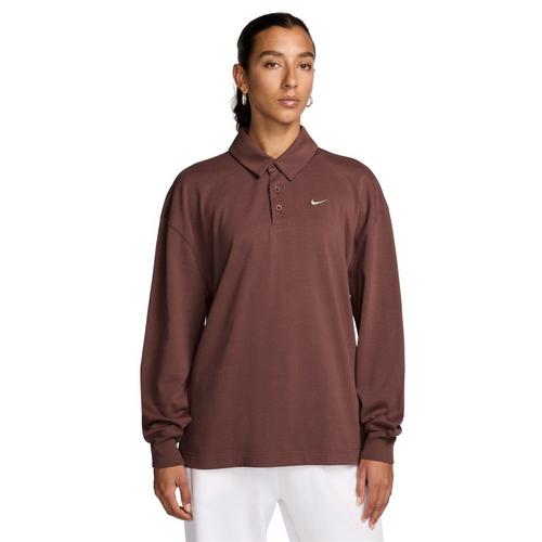 Women's Nike Sportswear Essential Long Sleeve Oversized Polo - Primary Image