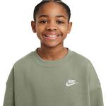 Kids' Nike Sportswear Club Fleece Oversized Crewneck Sweatshirt - Thumbnail 3 of 3