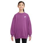 Kids' Nike Sportswear Club Fleece Oversized Crewneck Sweatshirt - Thumbnail 1 of 3