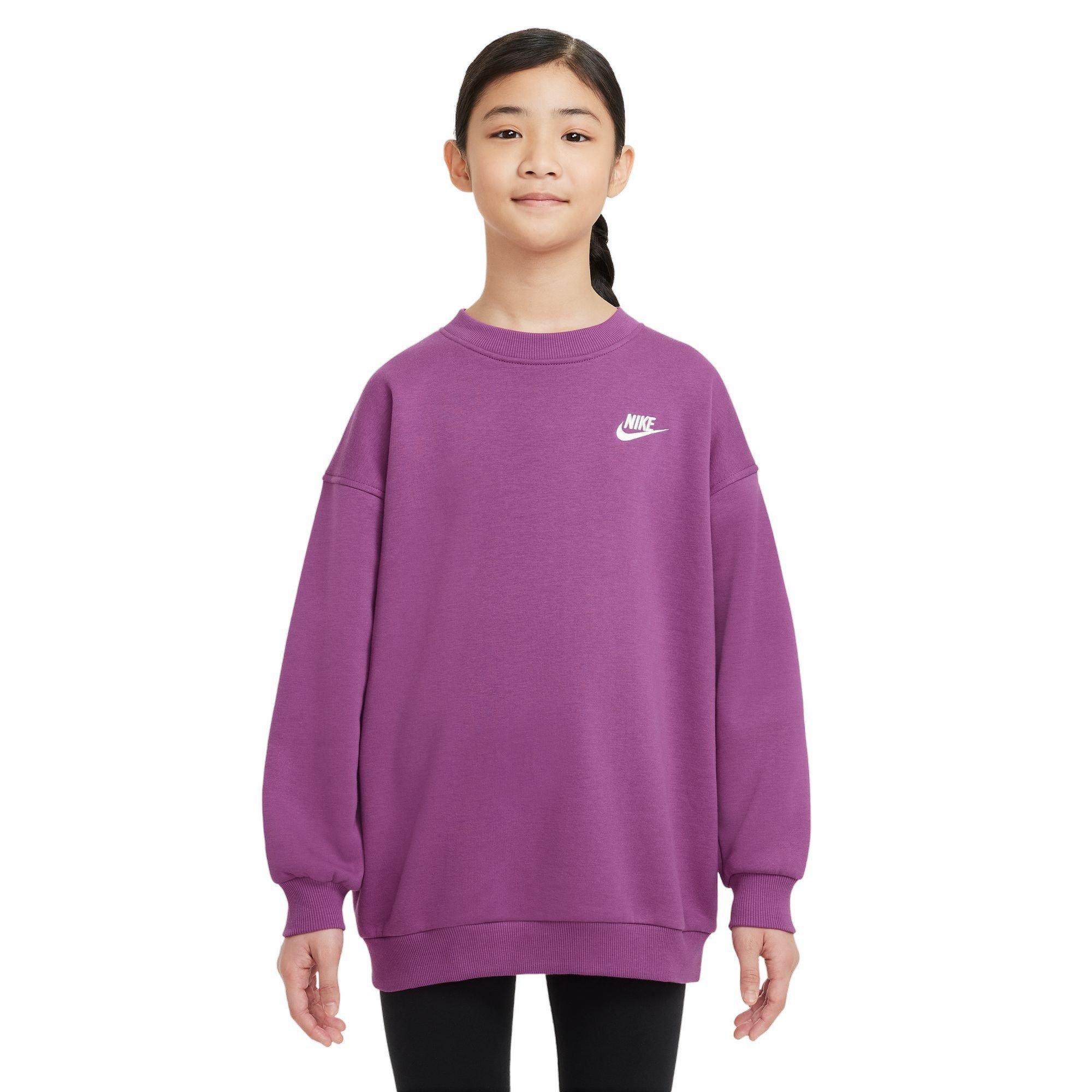 Kids' Nike Sportswear Club Fleece Oversized Crew Neck Sweatshirt