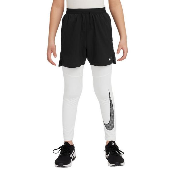 Boys' Nike Pro Dri-FIT Training Tights Large White/Black