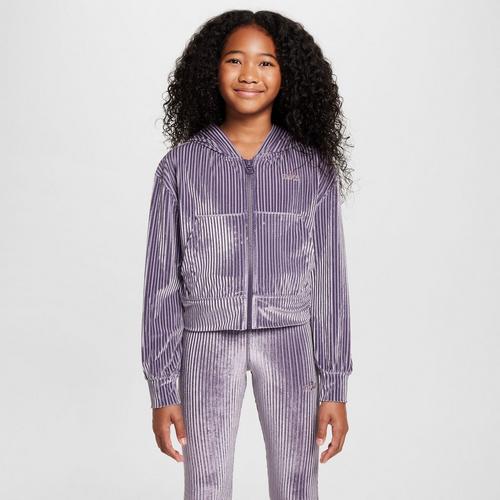 Girls' Nike Sportswear Ribbed Full Zip - Primary Image