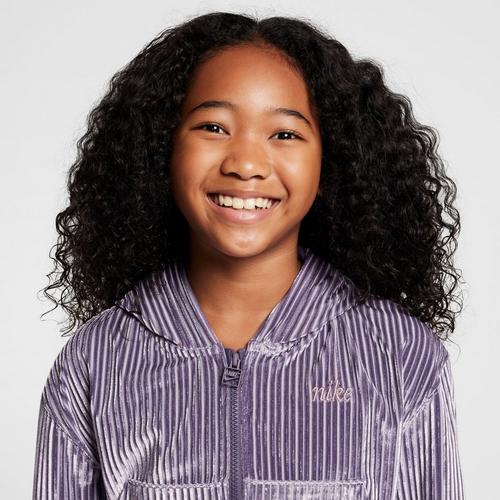 Girls' Nike Sportswear Ribbed Full Zip - Primary Image