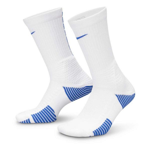 Men's Nike Elite 2.0 Crew Basketball Socks Large White/Royal Blue