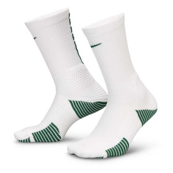 Men's Nike Elite 2.0 Crew Basketball Socks Medium White/Green