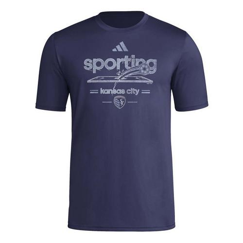 adidas Sporting Kansas City 2025 Pregame Script T-Shirt - Primary Image