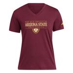 adidas Women's Arizona State Sun Devils Team Shield Wash T-Shirt - Thumbnail 1 of 2