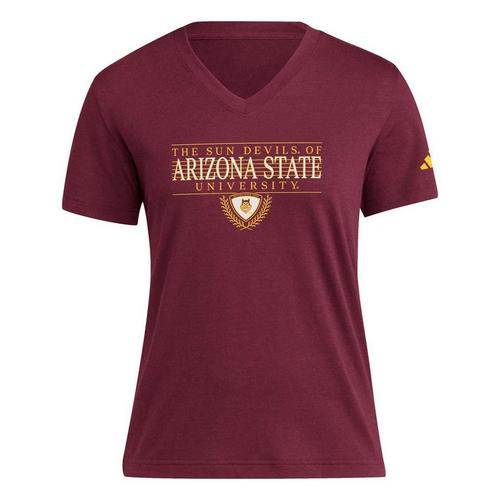 adidas Women's Arizona State Sun Devils Team Shield Wash T-Shirt - Primary Image