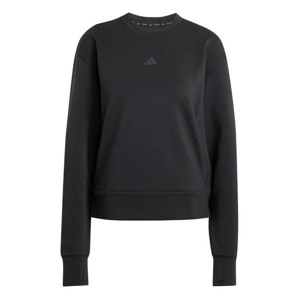 Women's adidas Designed-for-Training Warm-Up Crewneck Sweatshirt Small Black