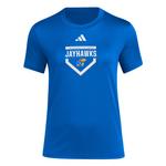 adidas Women's Kansas Jayhawks Wordmark T-Shirt - Thumbnail 1 of 2