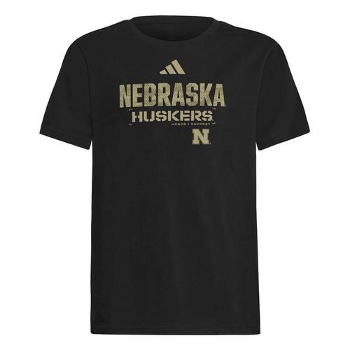 adidas Kids' Nebraska Cornhuskers Salute T-Shirt - Primary Image