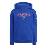 adidas Kids Kansas Jayhawks Puffed Hoodie - Thumbnail 1 of 2