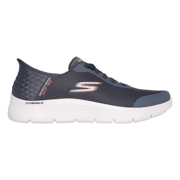 Men's Skechers Go Walk Flex Shoes 9 Regular Grey Heather/Orange