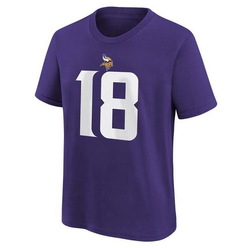 Nike Kids' Minnesota Vikings Justin Jefferson #18 Fuse Name & Number T-Shirt - Primary Image