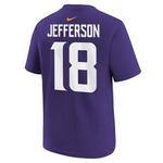 Nike Kids' Minnesota Vikings Justin Jefferson #18 Fuse Name & Number T-Shirt - Thumbnail 1 of 3