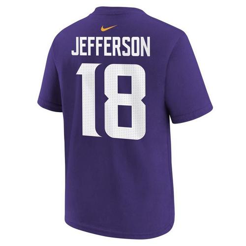 Nike Kids' Minnesota Vikings Justin Jefferson #18 Fuse Name & Number T-Shirt - Primary Image
