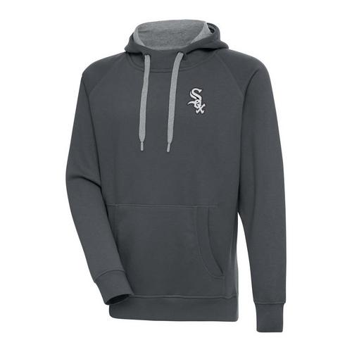 Antigua Chicago White Sox Chenille Chest Logo Victory Pullover Hoodie - Primary Image