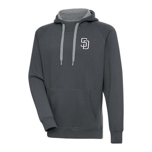 Antigua San Diego Padres Chenille Chest Logo Victory Pullover Hoodie - Primary Image