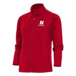 Antigua Women's Nebraska Cornhuskers Baseball Generation Full Zip Top - Thumbnail 1 of 2